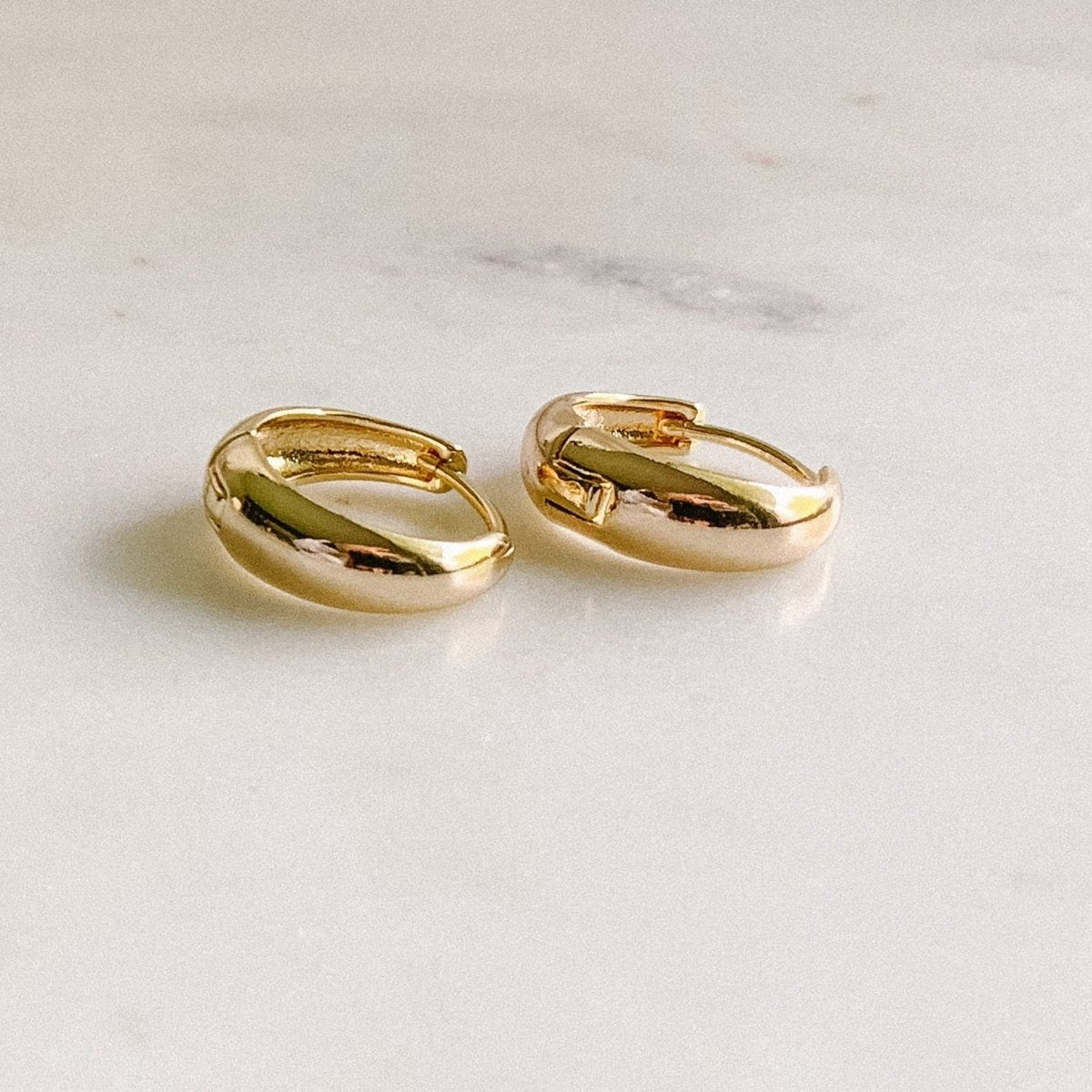 Tasiya Bold Hoop Earrings Gold - Adorned by Ruth