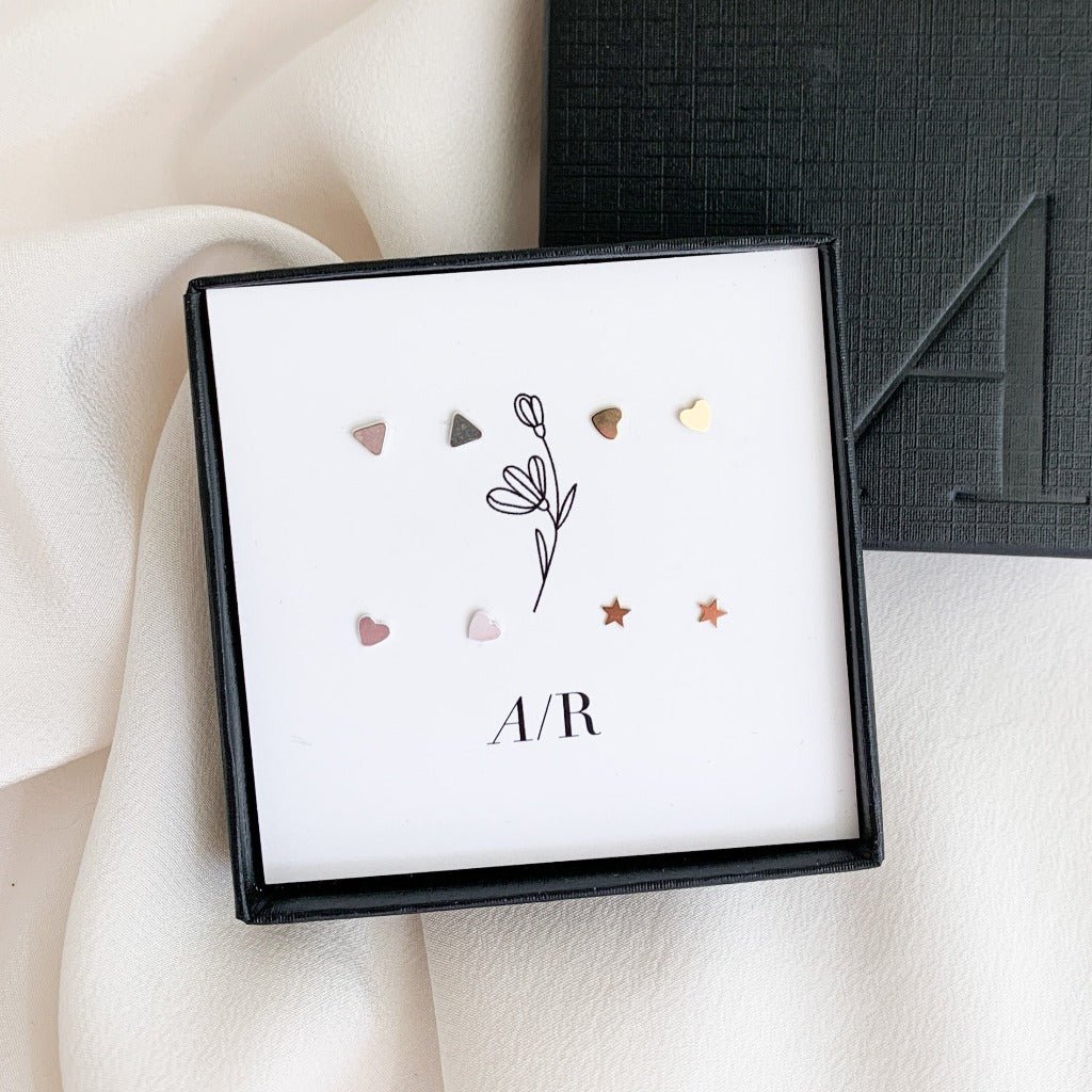 Tiny Studs Earrings Pack - mixed metals - Adorned by Ruth