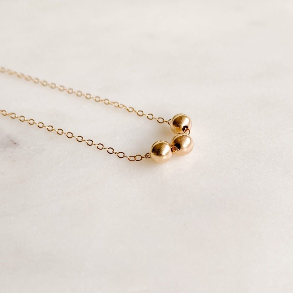 Triple Ball Beaded Necklace - Adorned by Ruth