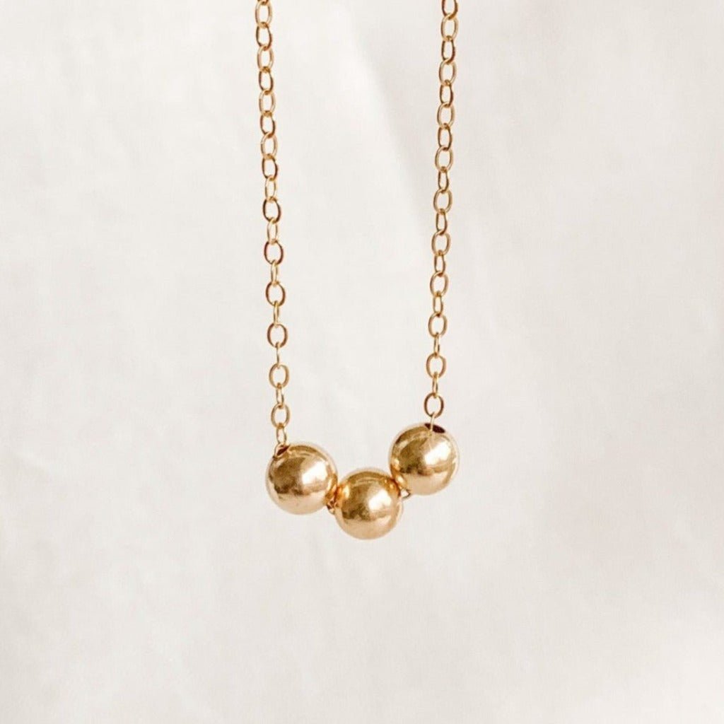 Triple Ball Beaded Necklace - Adorned by Ruth