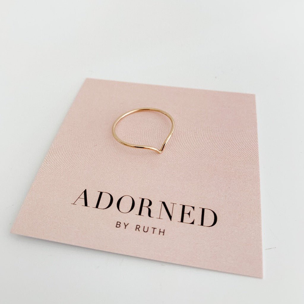 Wishbone Ring - 14k Gold Filled - Adorned by Ruth