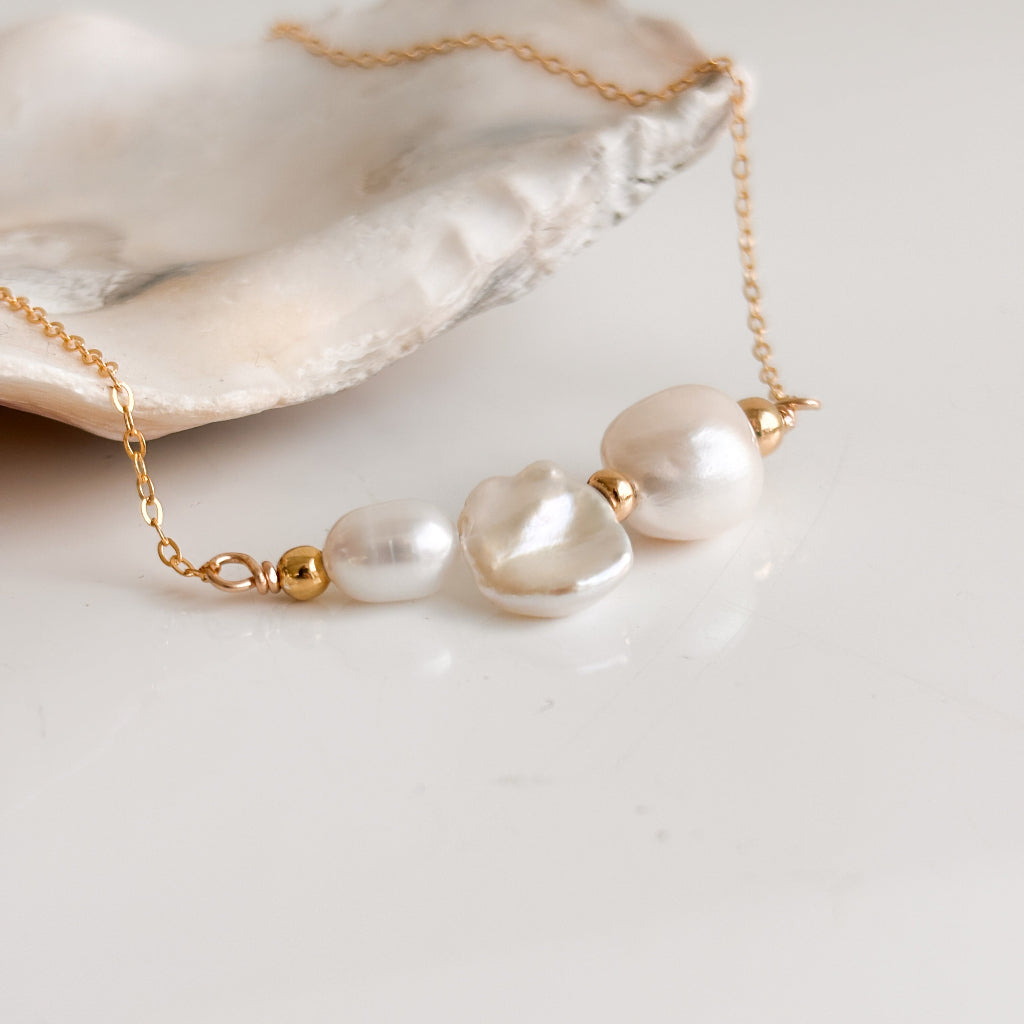 Hollis Trio Baroque Pearl Necklace