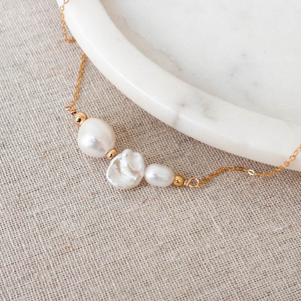 Hollis Trio Baroque Pearl Necklace