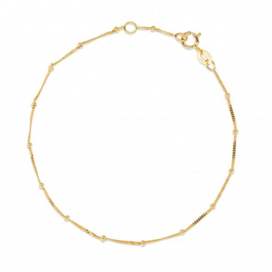 10k Gold Satellite Chain Bracelet - Adorned by Ruth