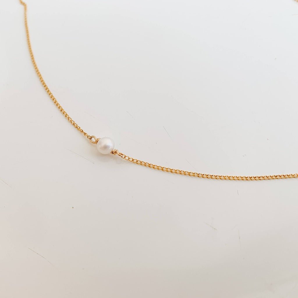 Ava Pearl Station Necklace - Adorned by Ruth