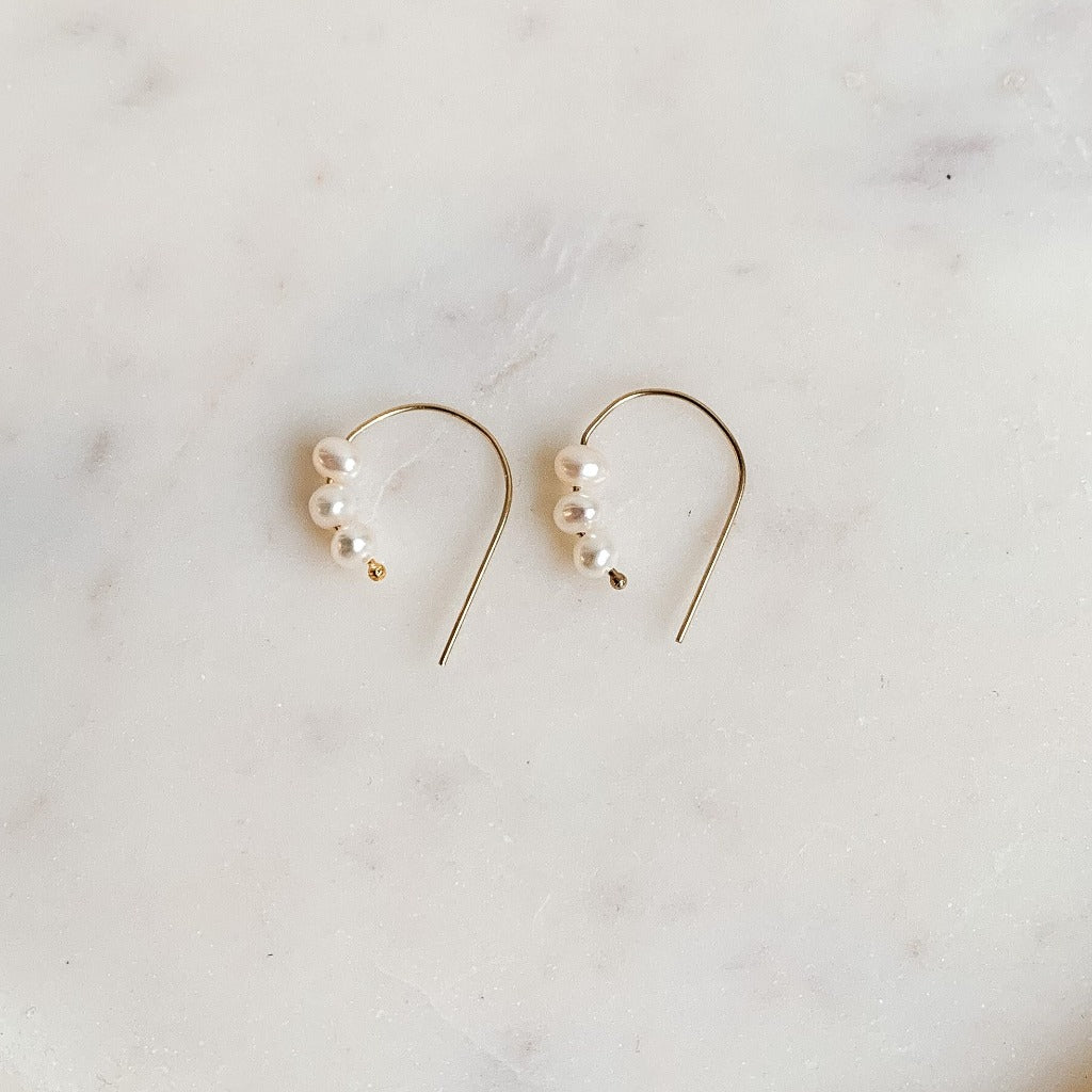 Baby Pearls Hook Earrings - Adorned by Ruth