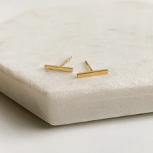 Load image into Gallery viewer, Bar Stud Earrings - Adorned by Ruth
