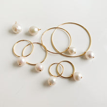 Load image into Gallery viewer, Baroque Pearl Hoop Earrings - Glenys - Adorned by Ruth

