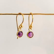 Load image into Gallery viewer, Bezel Gemstone Drop Earrings - Adorned by Ruth
