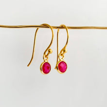 Load image into Gallery viewer, Bezel Gemstone Drop Earrings - Adorned by Ruth
