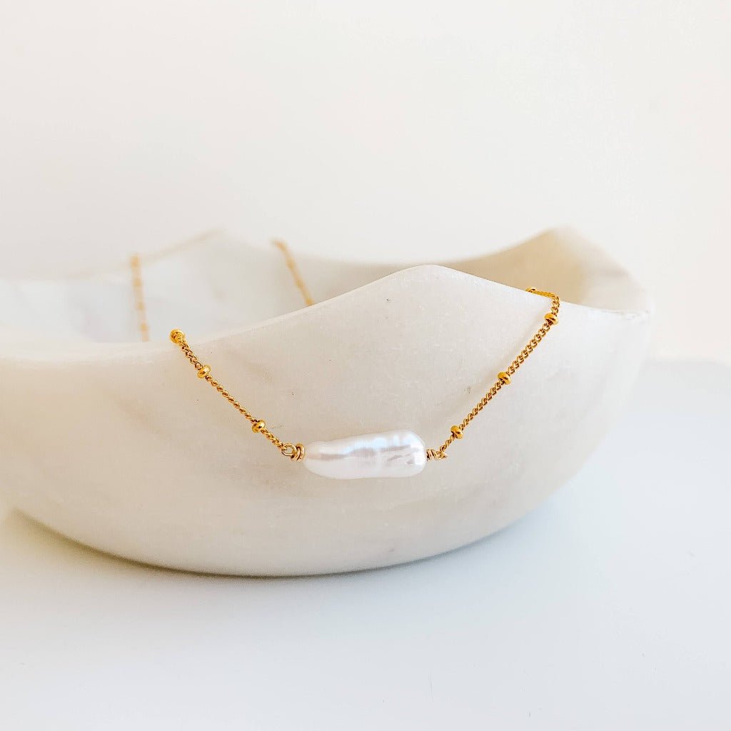 Biwa Pearl Necklace - Adorned by Ruth