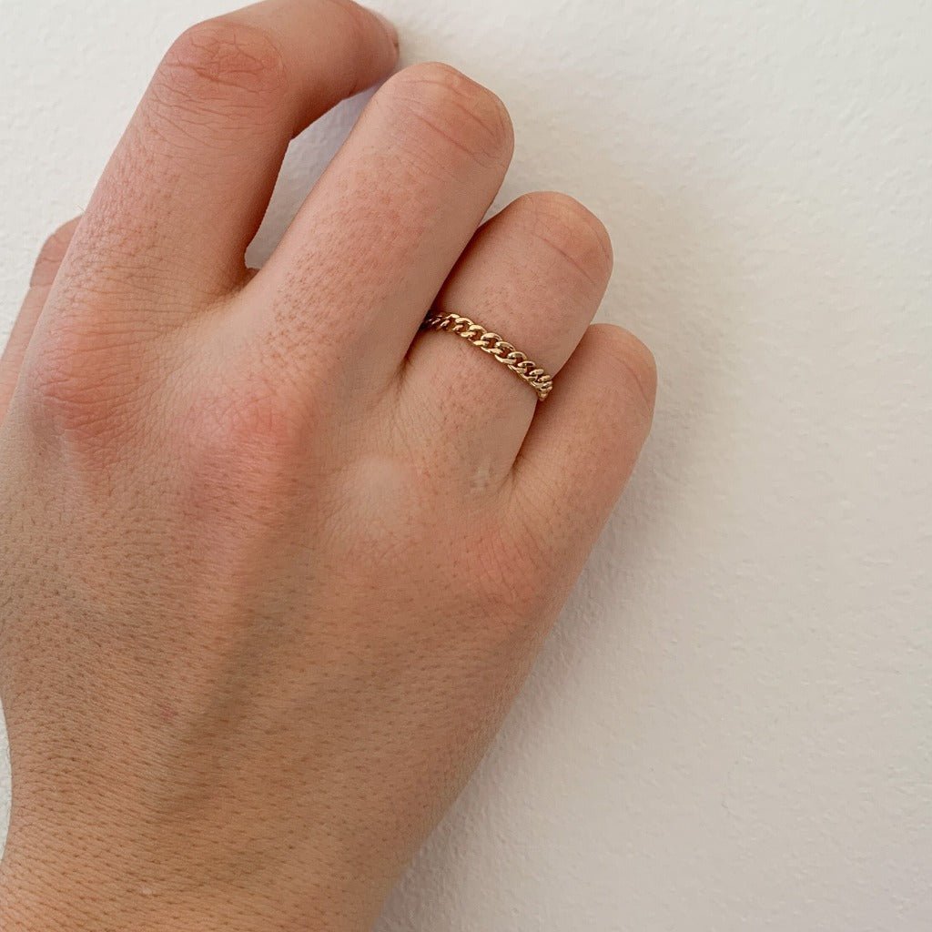 Bold Curb Chain Ring - 14k Gold Filled - Adorned by Ruth