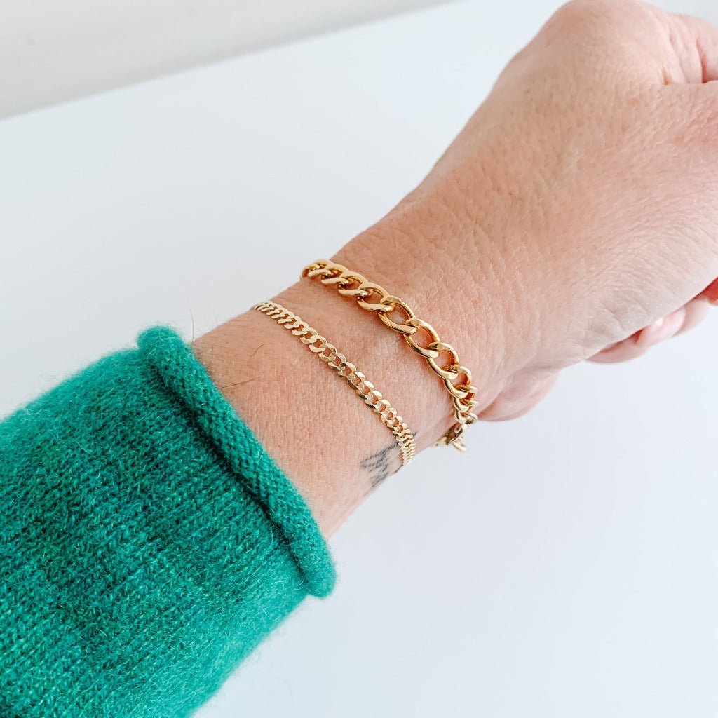 Bold Link Curb Chain Bracelet - Gold - Adorned by Ruth