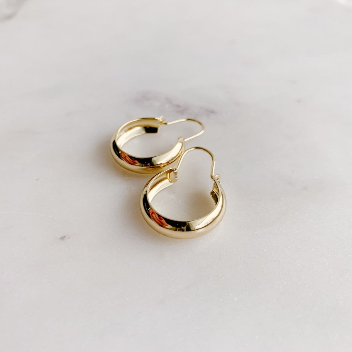 Chunky Gold Filled Hoops - Adorned by Ruth