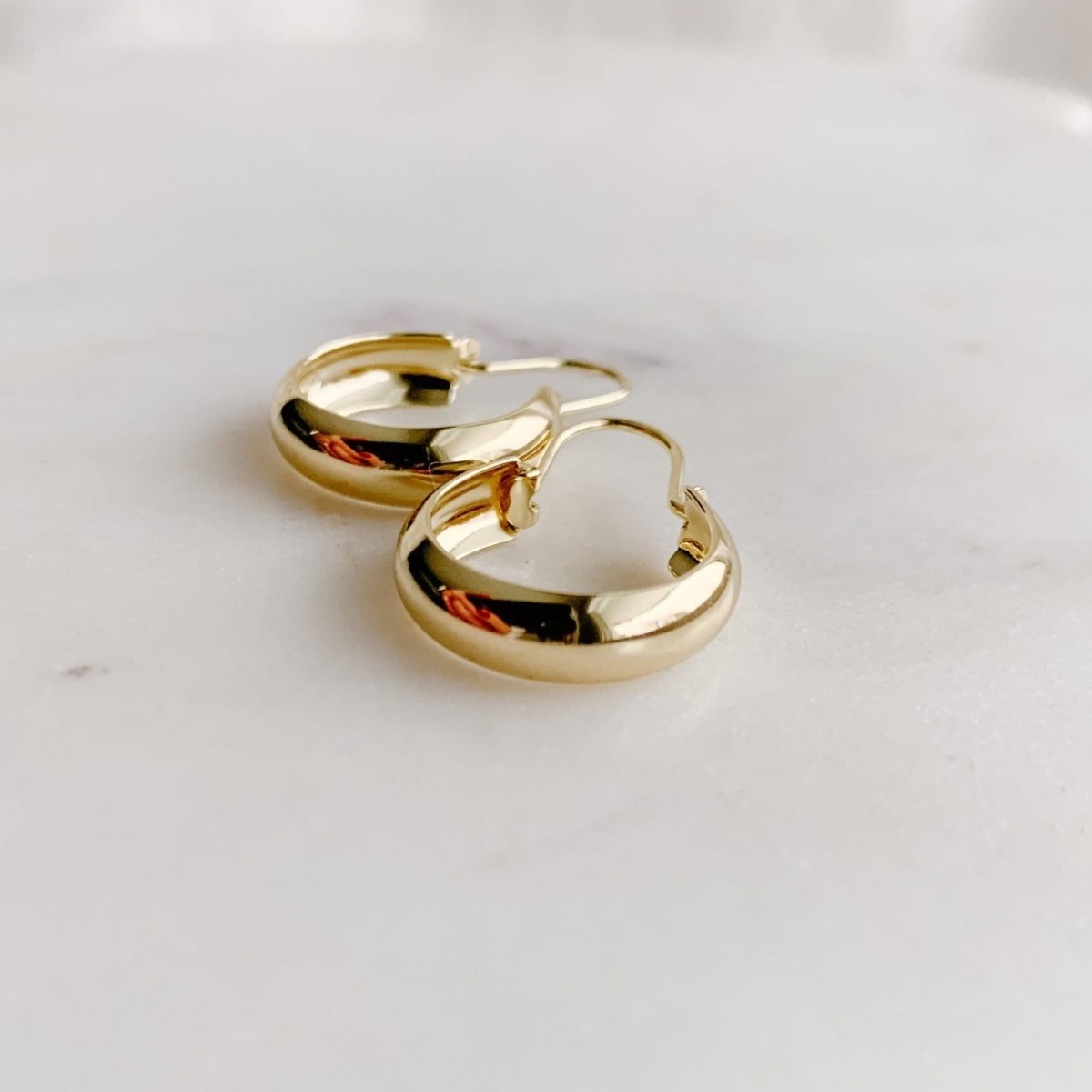 Chunky Gold Filled Hoops - Adorned by Ruth