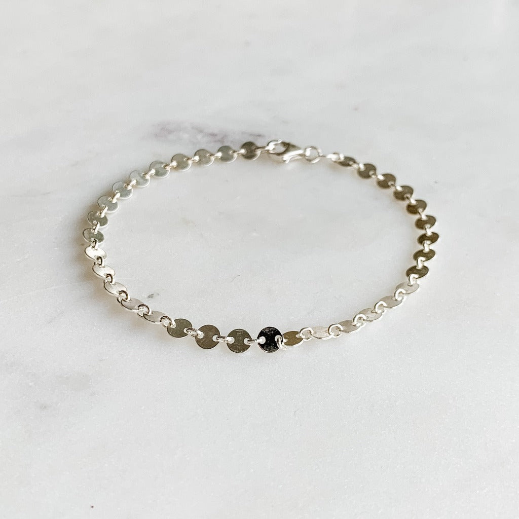 Circle Disc Chain Bracelet - Stevie - Adorned by Ruth