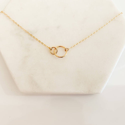 Connect Interlocking Circles Necklace - Gold - Adorned by Ruth