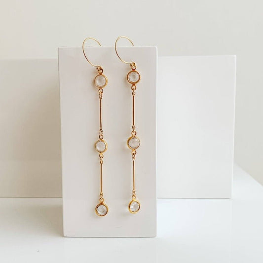 Crystal Station Drop Earrings - Adorned by Ruth