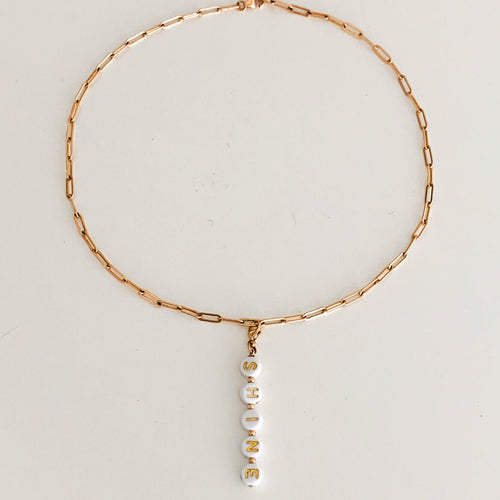 Custom Word Pendant Necklace - Adorned by Ruth