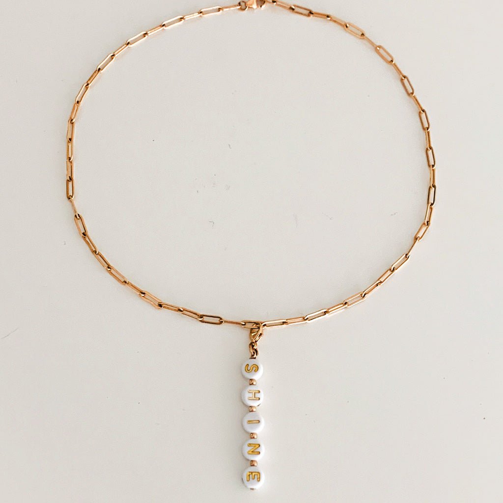 Custom Word Pendant Necklace - Adorned by Ruth