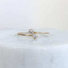 Load image into Gallery viewer, CZ Open Wrap Adjustable Stacking Ring - 14k Gold Filled - Adorned by Ruth
