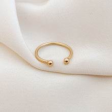 Load image into Gallery viewer, Double Ball Open Ring - 14k Gold Filled - Adorned by Ruth
