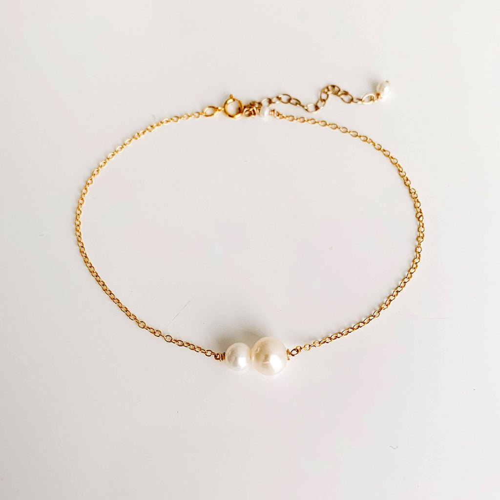 Double Pearl Anklet - Margot - Adorned by Ruth