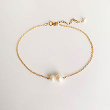 Load image into Gallery viewer, Double Pearl Anklet - Margot - Adorned by Ruth
