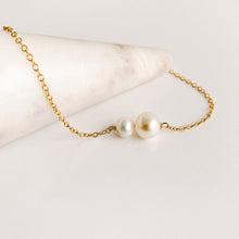 Load image into Gallery viewer, Double Pearl Anklet - Margot - Adorned by Ruth
