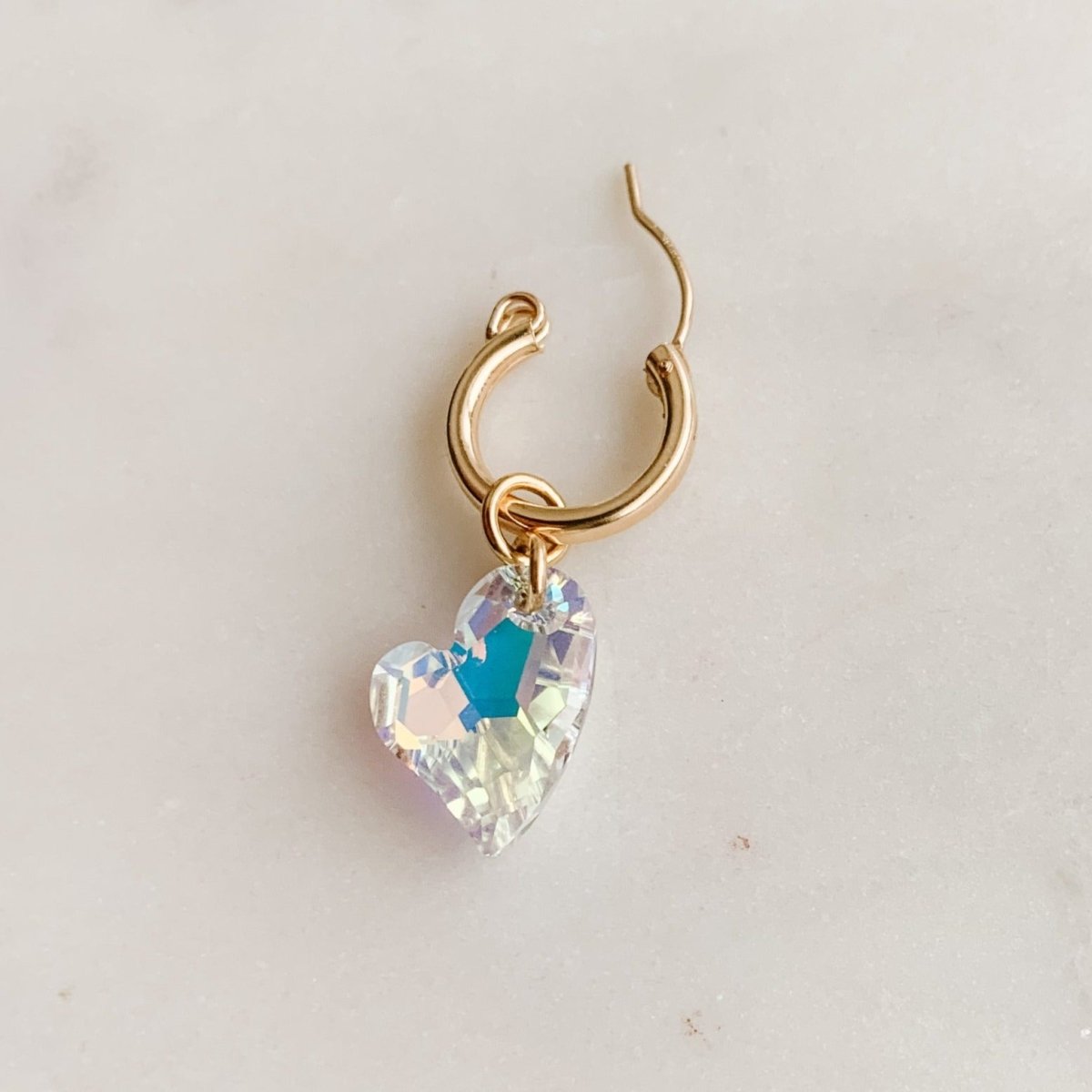 Esme Crystal Heart Dangle Earrings - Adorned by Ruth
