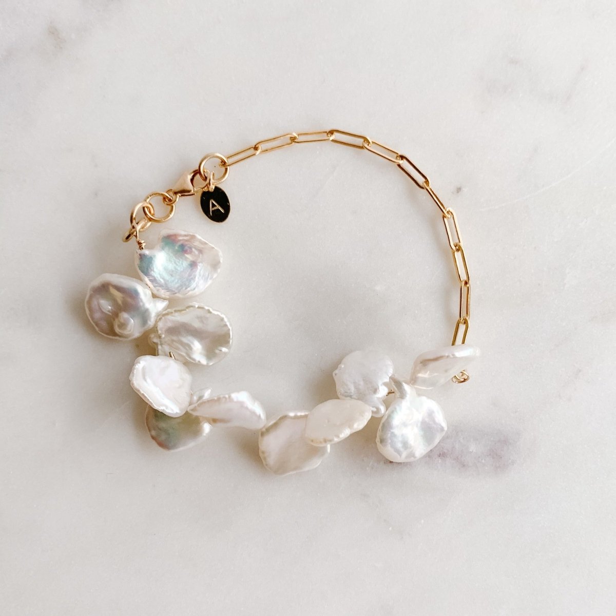 Ginevra Oversized Organic Pearl Bracelet - Adorned by Ruth