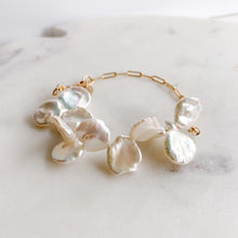 Load image into Gallery viewer, Ginevra Oversized Organic Pearl Bracelet - Adorned by Ruth
