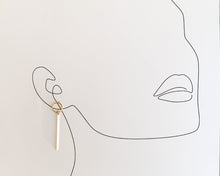 Load image into Gallery viewer, Gold Bar Drop Earrings - Adorned by Ruth
