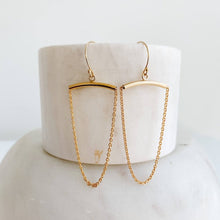 Load image into Gallery viewer, Gold Chain Drop Earrings - Adorned by Ruth
