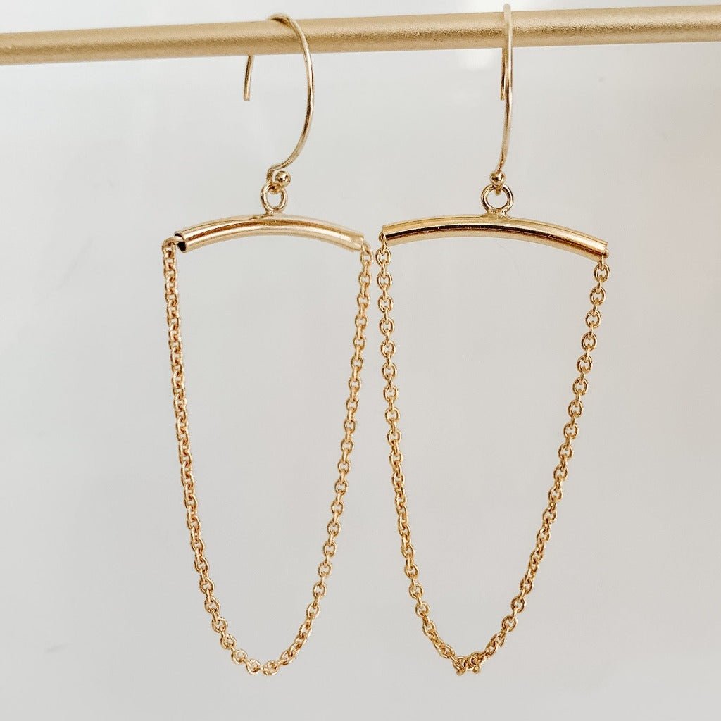 Gold Chain Drop Earrings - Adorned by Ruth