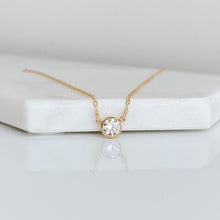 Load image into Gallery viewer, Gold CZ Solitaire Necklace - Adorned by Ruth
