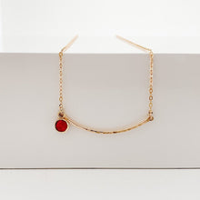 Load image into Gallery viewer, Gold Gemstone Drop Necklace - Adorned by Ruth

