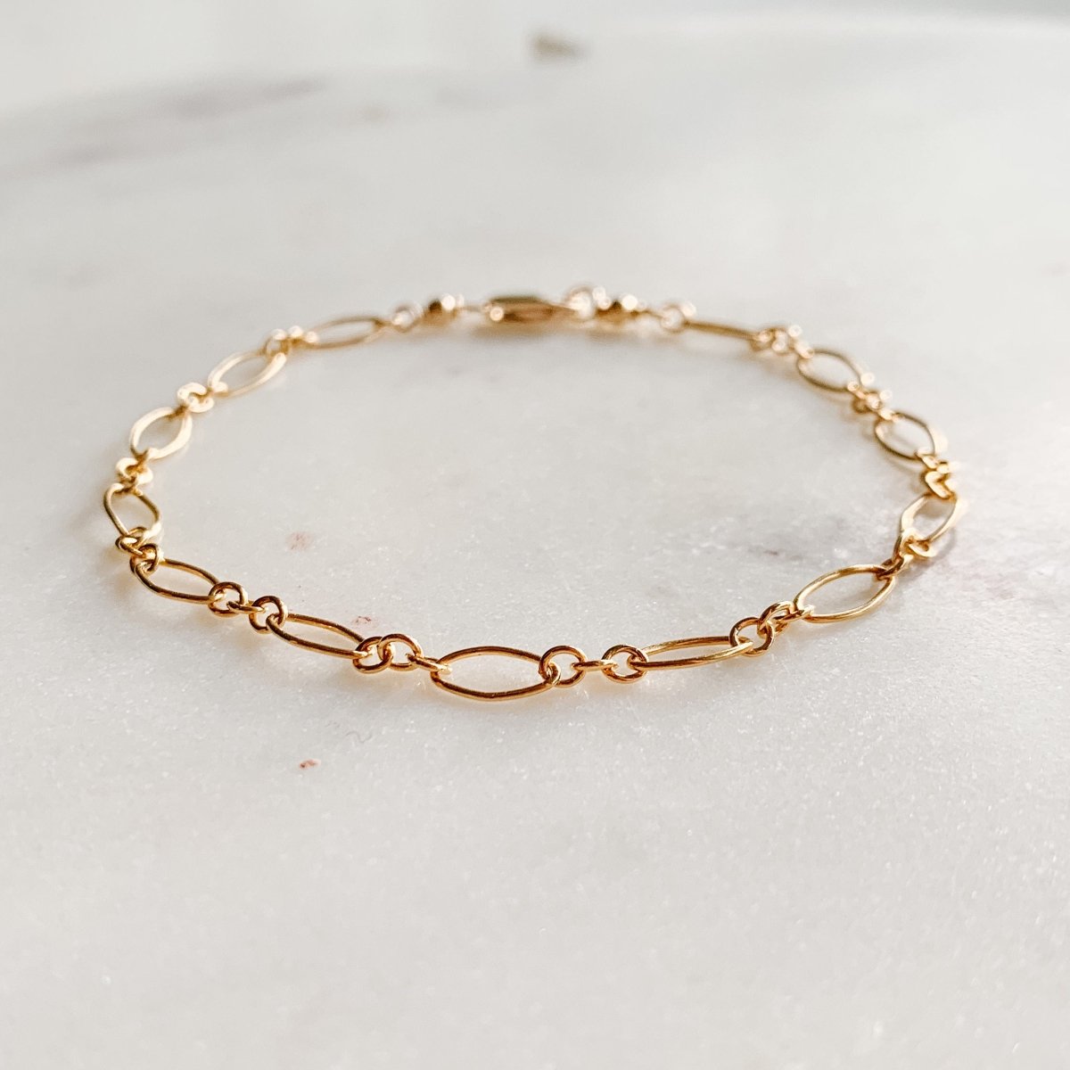 Gold Long and Short Chain Link Bracelet - Harper - Adorned by Ruth