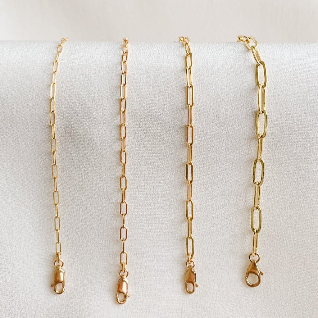 Gold Rectangle Link Chain Bracelet - Adorned by Ruth