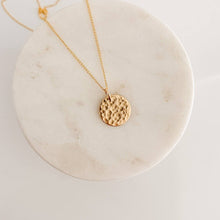 Load image into Gallery viewer, Hammered Disc Pendant Necklace - Reagan - Adorned by Ruth
