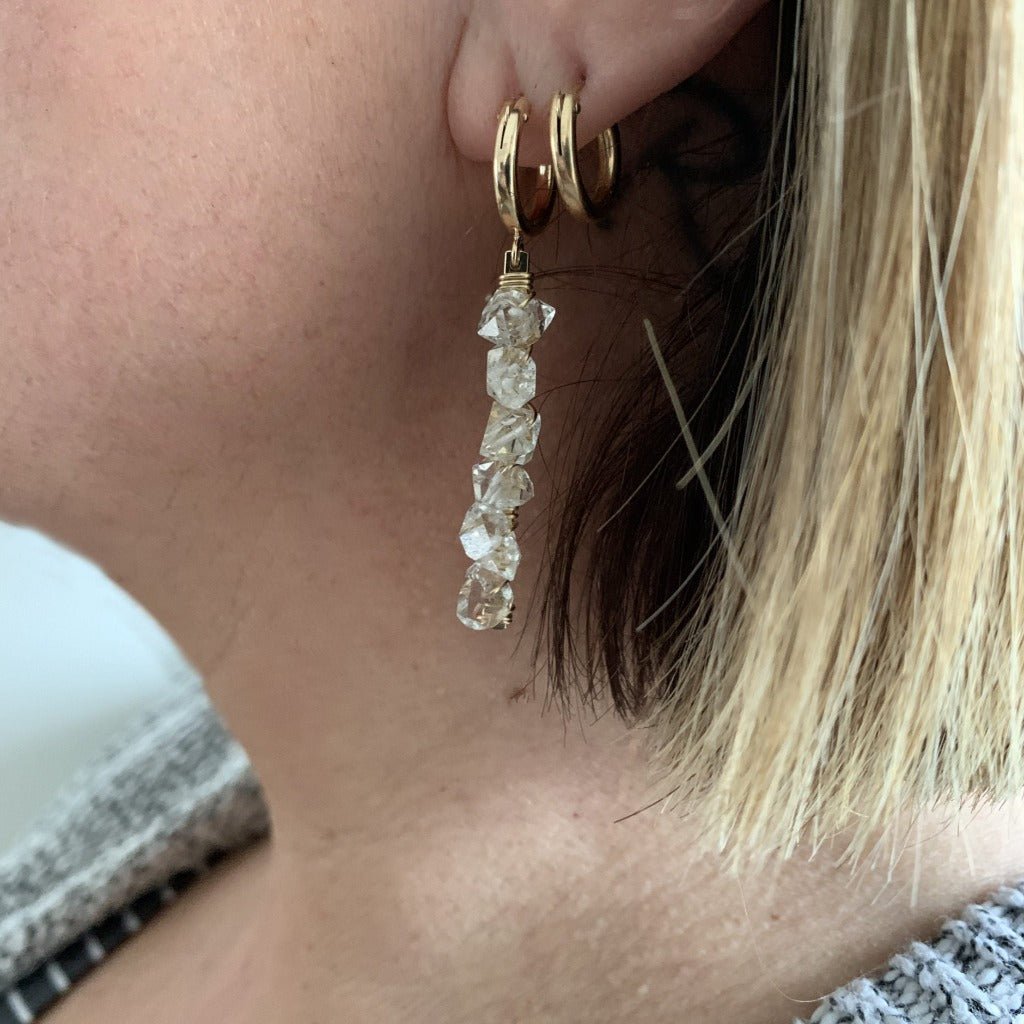 Herkimer diamond drop on sale earrings