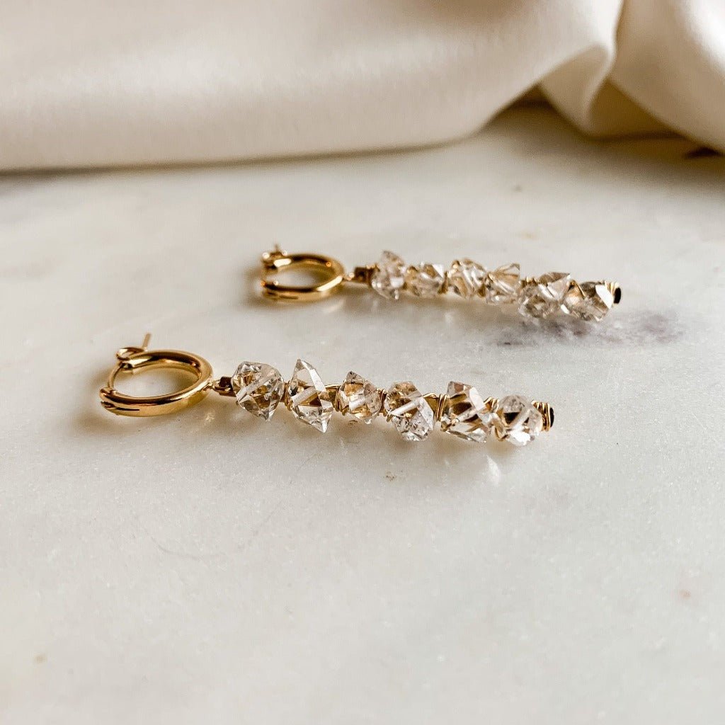 Herkimer Diamond Drop Earrings - Adorned by Ruth