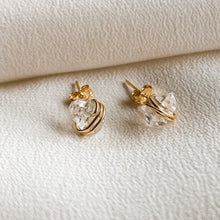 Load image into Gallery viewer, Herkimer Diamond Stud Earrings - Adorned by Ruth
