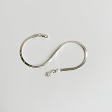 Load image into Gallery viewer, Herringbone Chain Anklet - Sterling Silver - Adorned by Ruth
