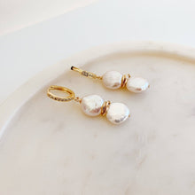 Load image into Gallery viewer, Keshi Pearl and CZ Earrings - Adorned by Ruth
