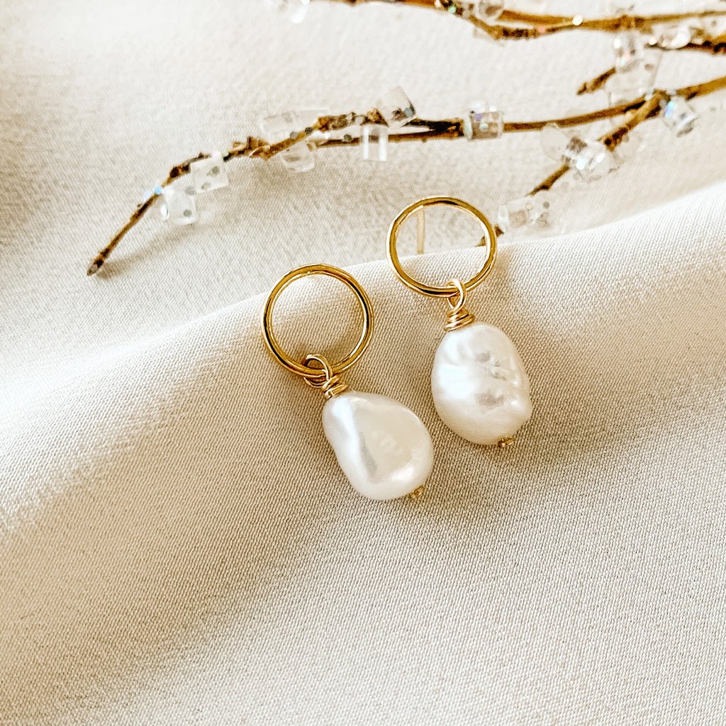 Keshi Pearl Drop Earrings - Adorned by Ruth