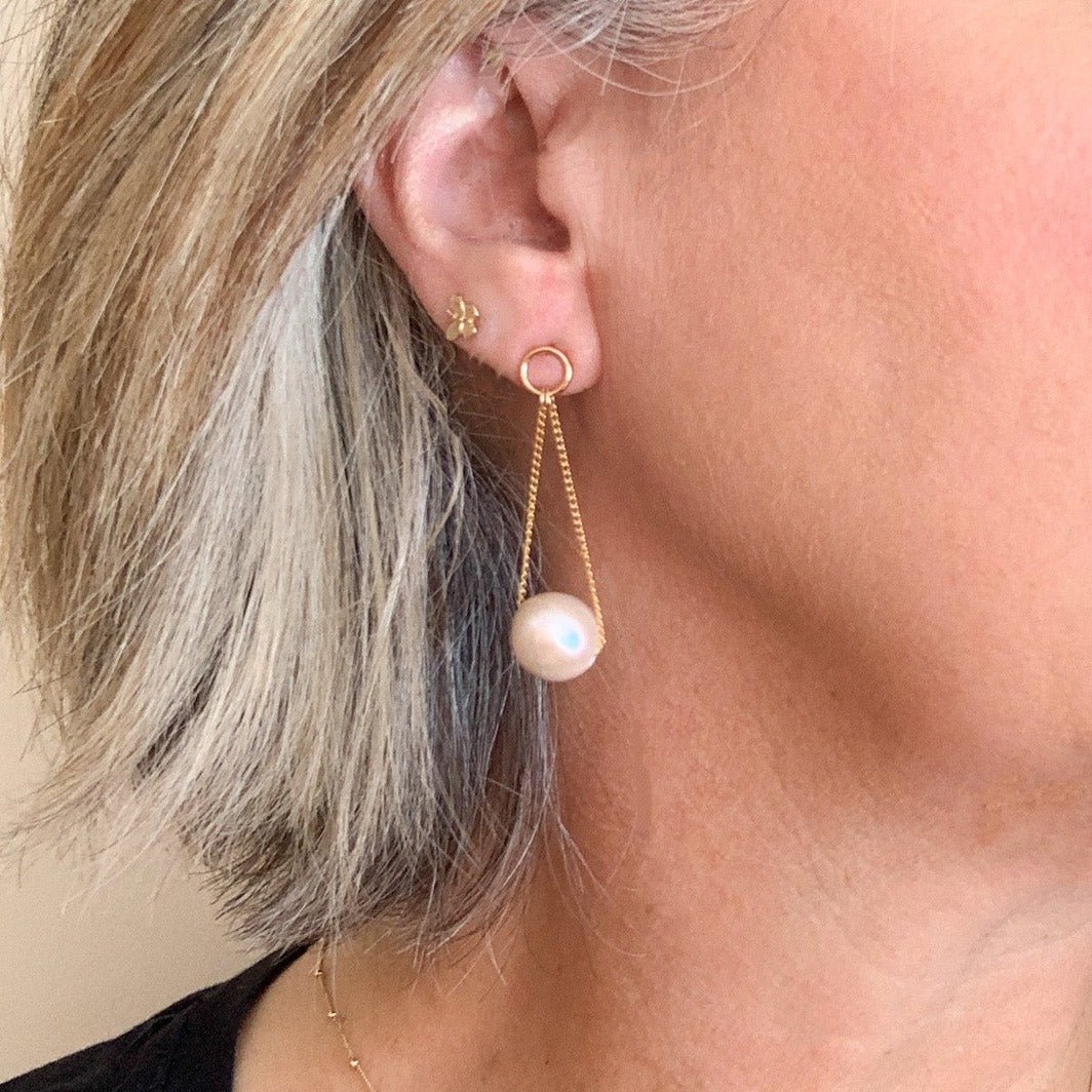 Large Pearl Chandelier Earrings - Adorned by Ruth