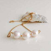 Load image into Gallery viewer, Maison Three Pearl Necklace - Adorned by Ruth
