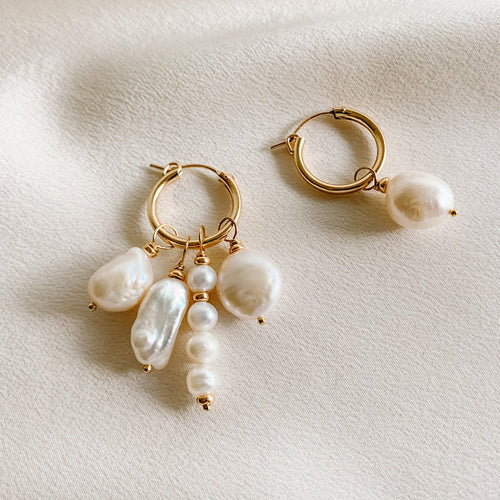 Mismatched Pearl Earrings Set - Ghita - Adorned by Ruth