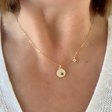 Load image into Gallery viewer, Pave and Cubic Zirconia Pendant Necklace - Celeste - Adorned by Ruth
